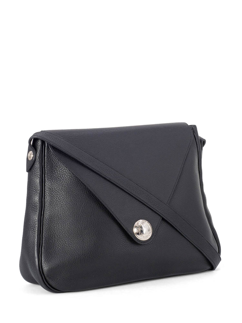 Hermes Togo Leather Large Christine Flap Bag Black
