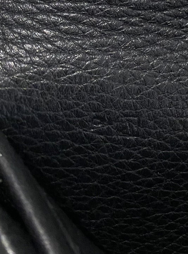 Hermes Togo Leather Large Christine Flap Bag Black-designer resale