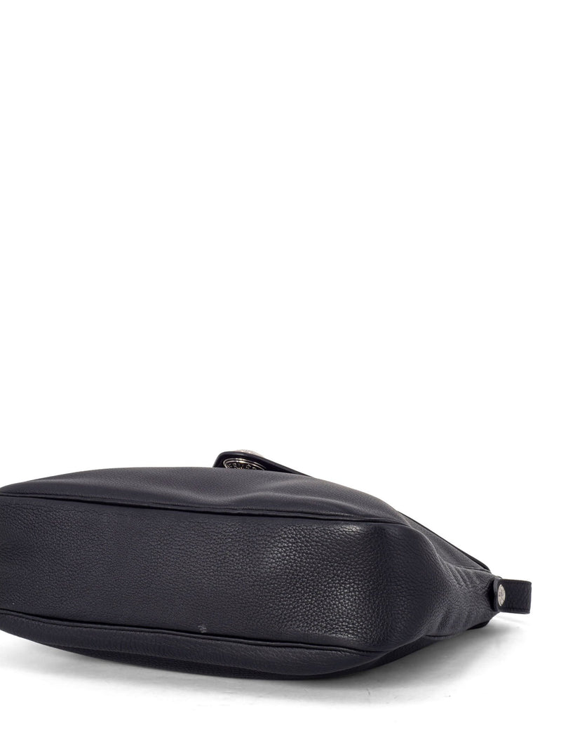 Hermes Togo Leather Large Christine Shoulder Bag Black-designer resale