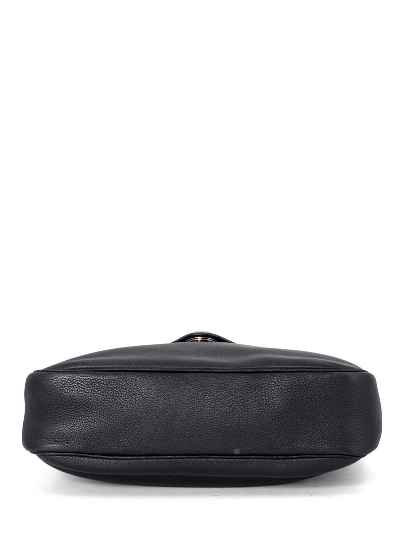Hermes Togo Leather Large Christine Shoulder Bag Black-designer resale