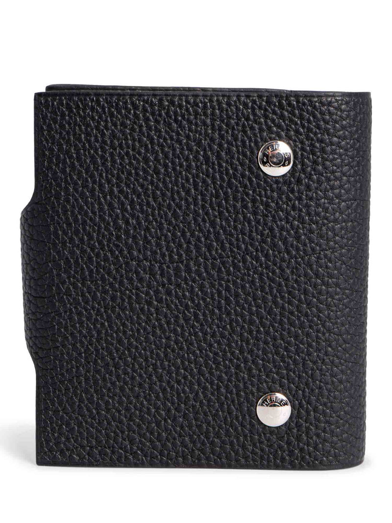 Hermes Togo Leather Mini Reusable Notebook Black-designer resale