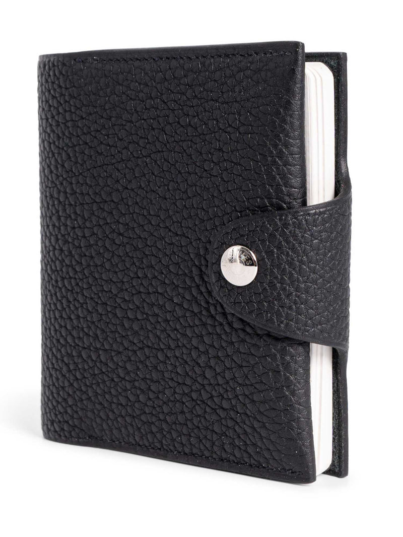Hermes Togo Leather Mini Reusable Notebook Black-designer resale