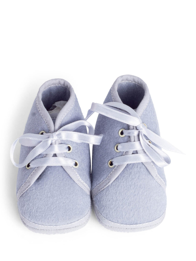 Hermes Wool Baby Shoes Blue-designer resale