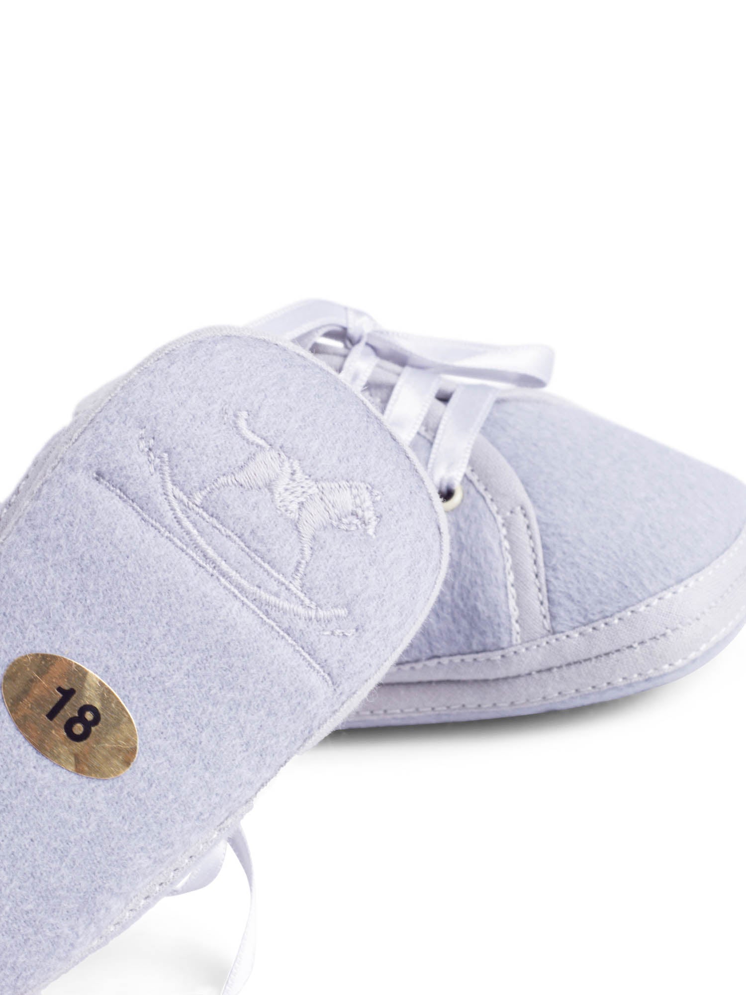 Hermes Wool Baby Shoes Blue