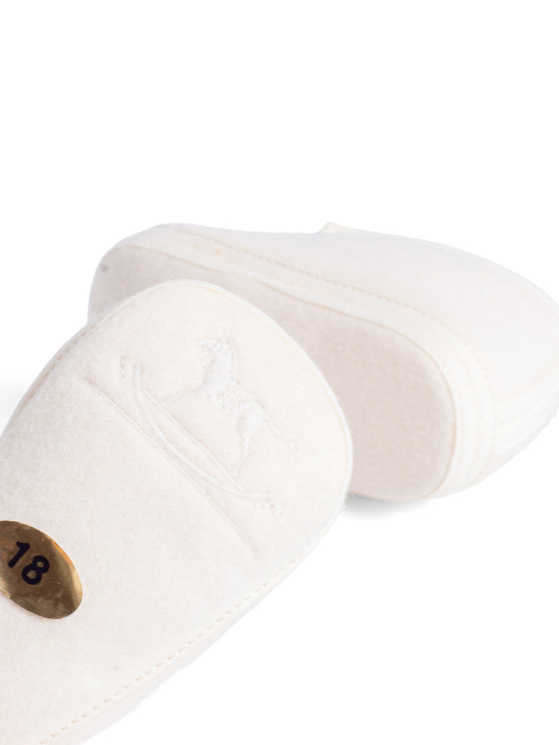 Hermes Wool Baby Shoes Ivory-designer resale