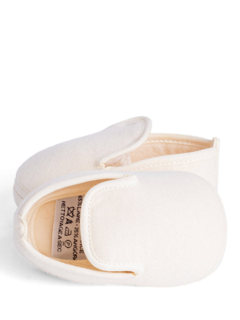 Hermes Wool Baby Shoes Ivory-designer resale