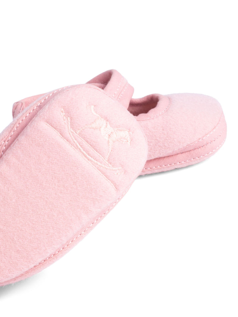 Hermes Wool Baby Shoes Pink-designer resale