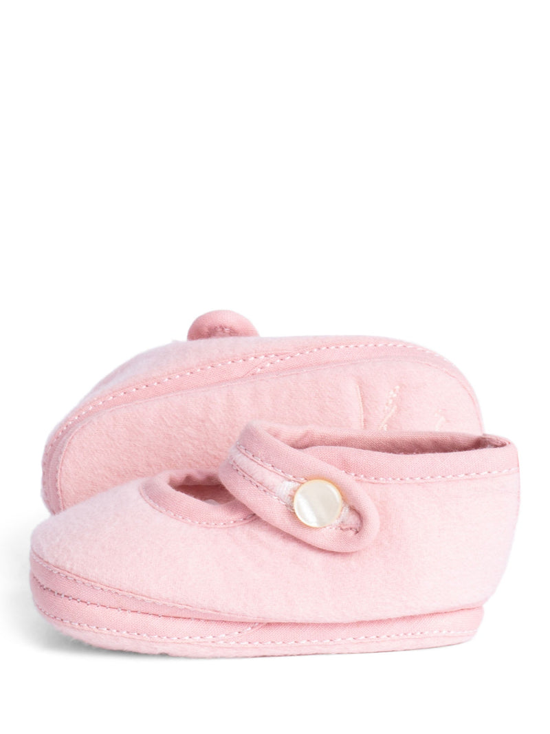 Hermes Wool Baby Shoes Pink-designer resale