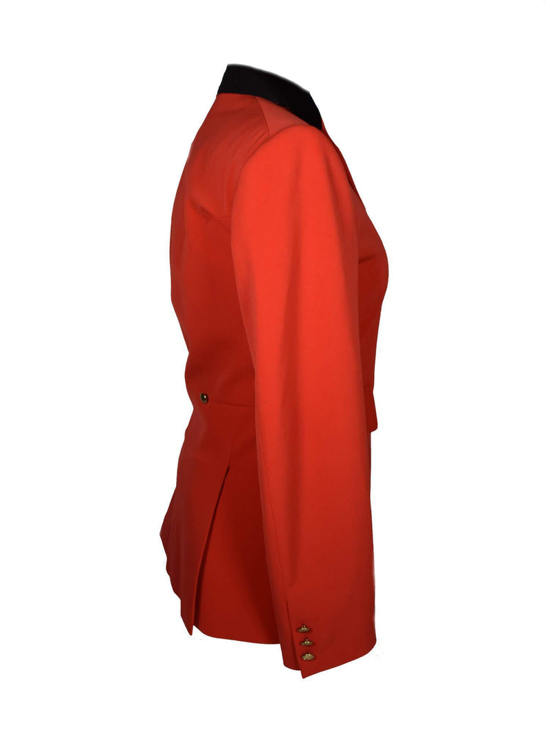 Hermes Wool Equestrian Long Jacket Red-designer resale