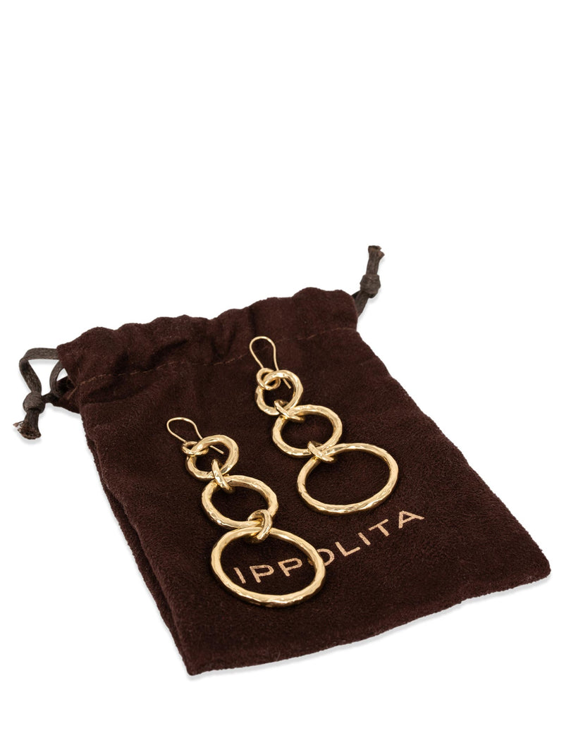 Ippolita 18K Gold Classico Multi Link Circle Drop Earrings Gold-designer resale