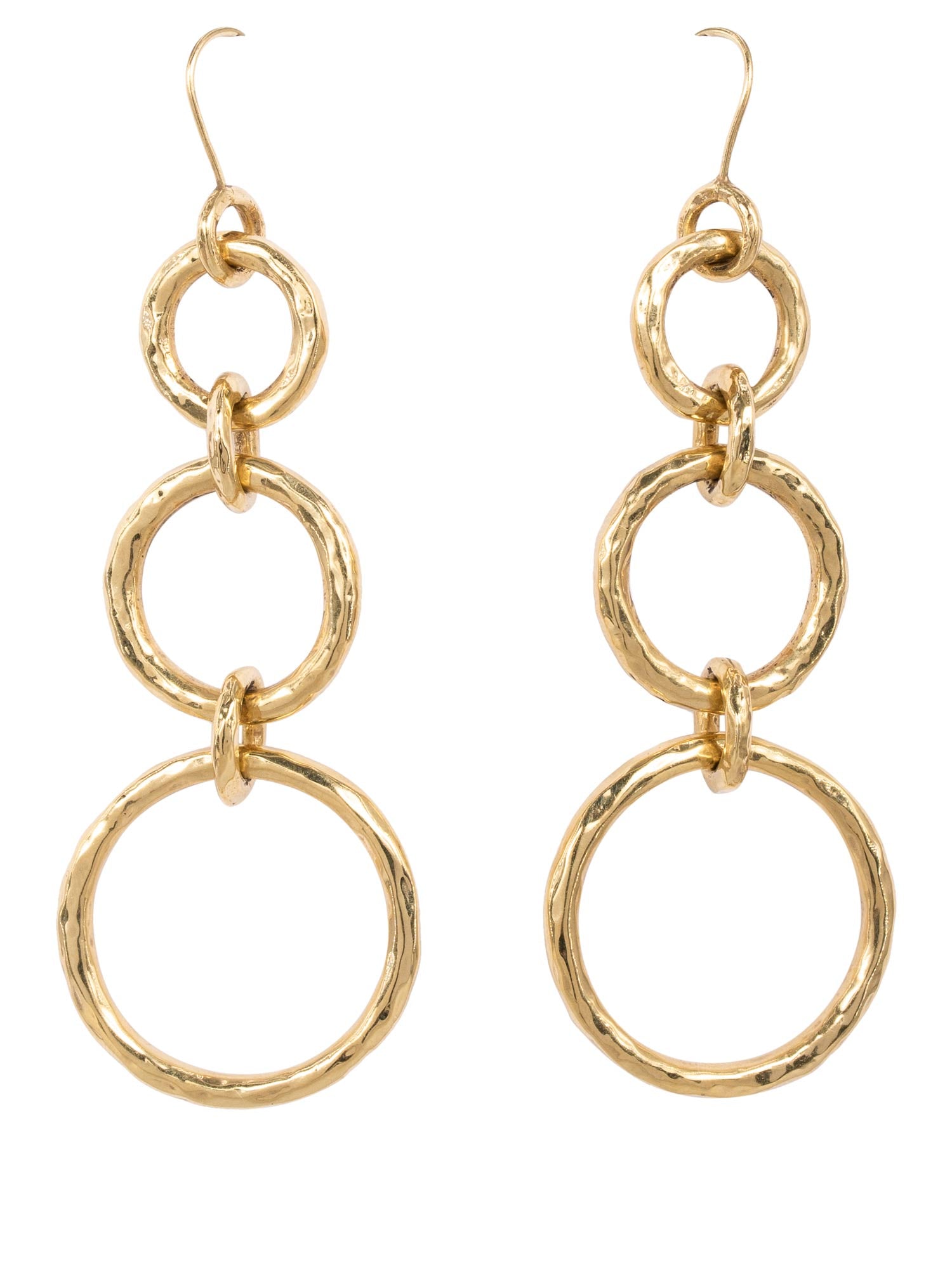 Ippolita 18K Gold Classico Multi Link Circle Drop Earrings Gold-designer resale