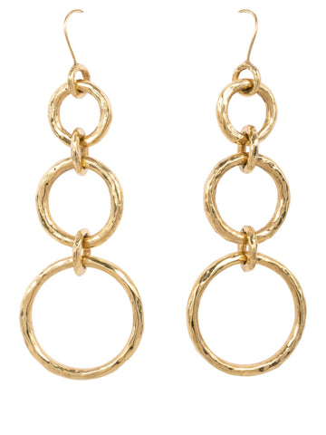 Ippolita 18K Gold Classico Multi Link Circle Drop Earrings Gold-designer resale