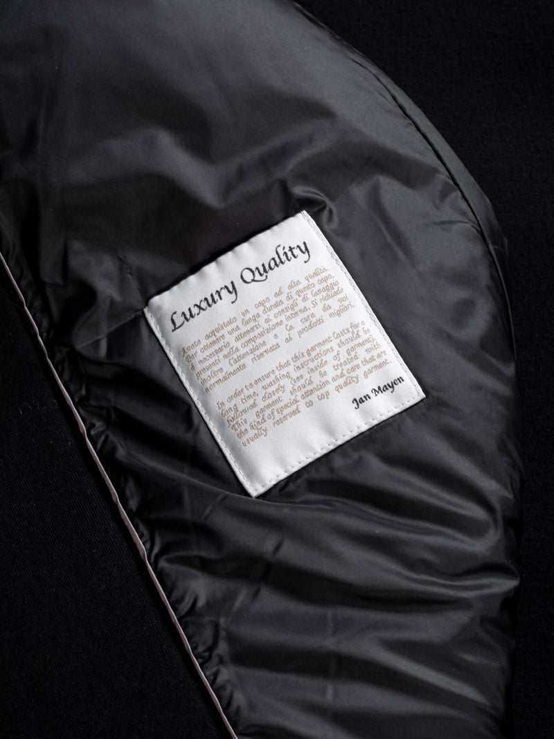 Jan Mayen Wool Down Jacket Black-designer resale