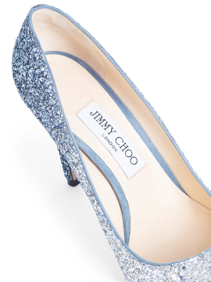 Jimmy Choo Glitter Ombre Pumps Silver-designer resale