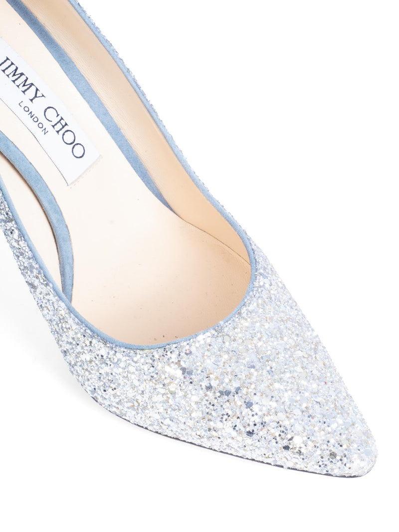 Jimmy Choo Glitter Ombre Pumps Silver-designer resale