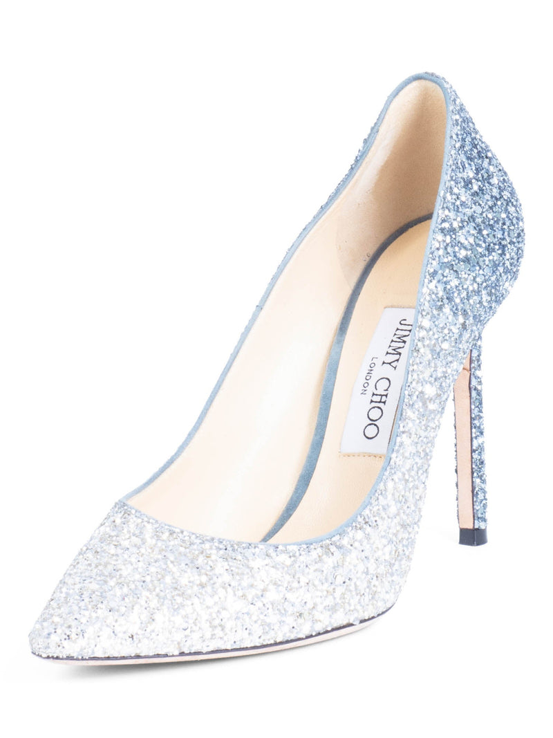 Jimmy Choo Glitter Ombre Pumps Silver-designer resale