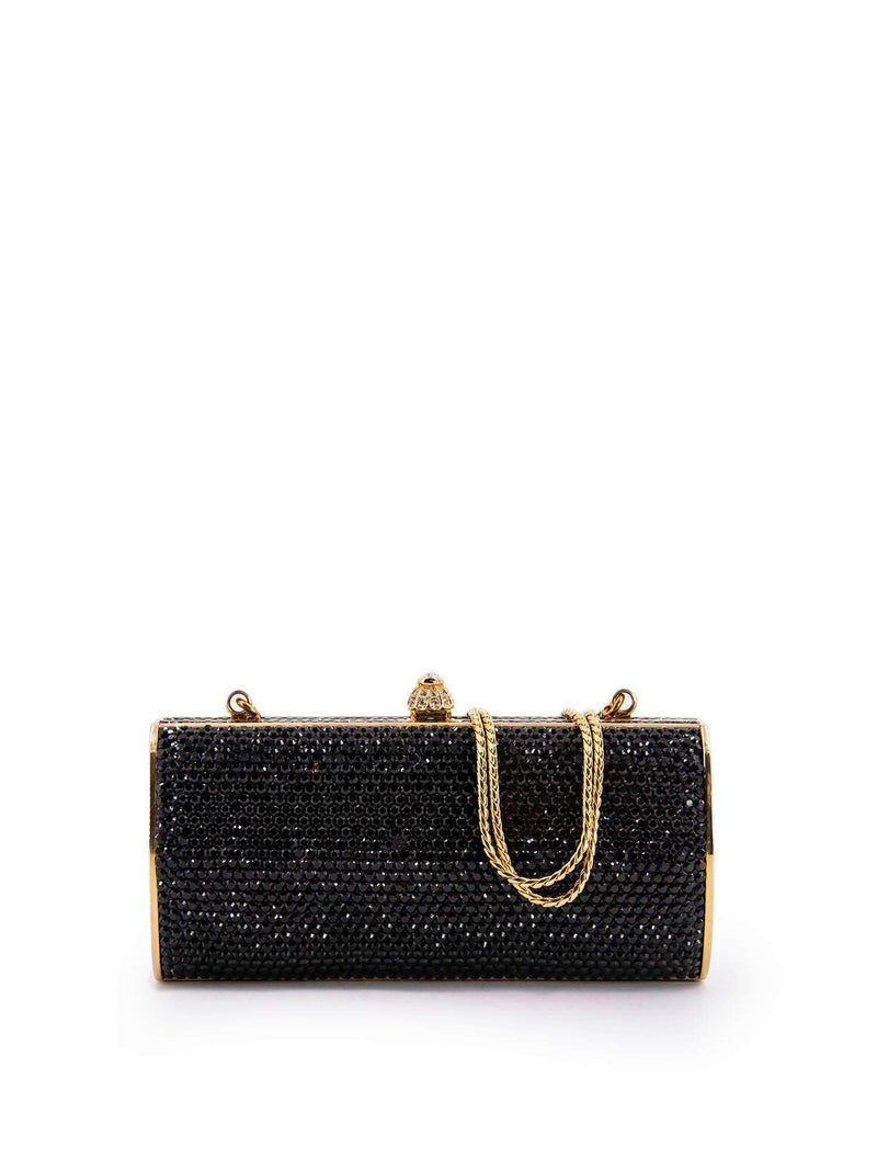 Judith Leiber Beaded Micro Bag Black-designer resale