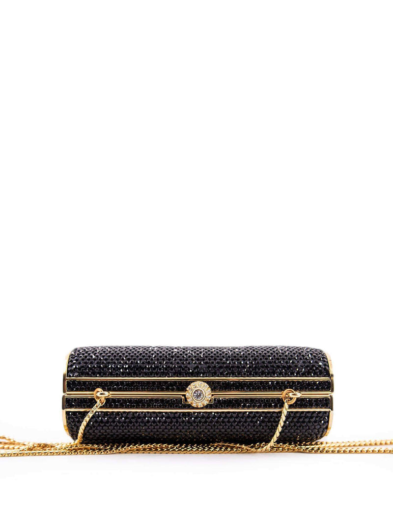 Judith Leiber Beaded Micro Bag Black-designer resale