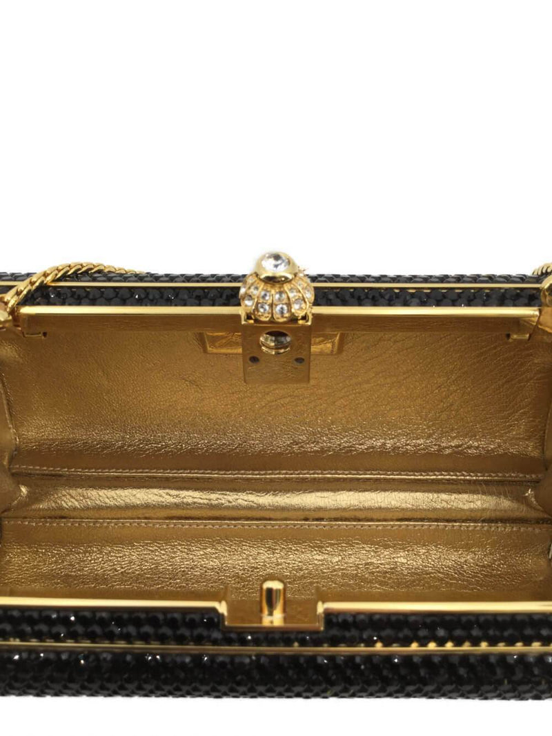 Judith Leiber Beaded Micro Bag Black-designer resale