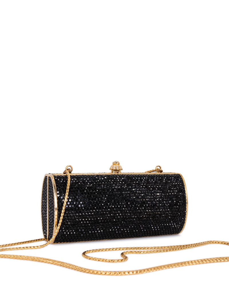 Judith Leiber Beaded Micro Bag Black-designer resale