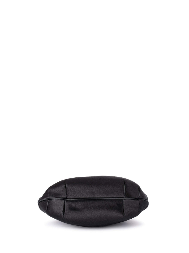 Judith Leiber Satin Stones Evening Bag Black-designer resale