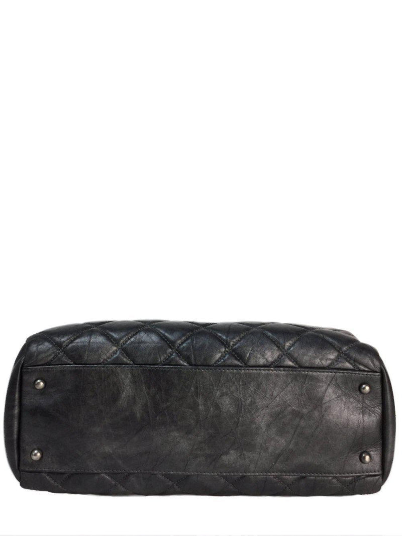 Just Mademoiselle Grey Leather Medium Bowler Bag-designer resale