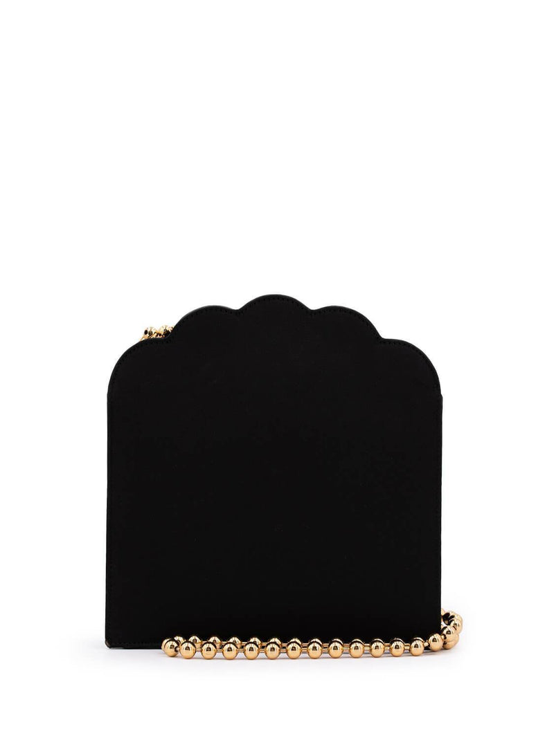 Karl Lagerfeld Vintage Satin Gold Chain Bag Black-designer resale