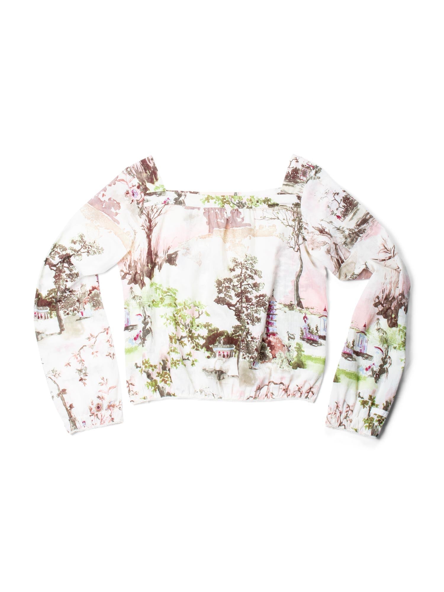 Kenzo Vintage Cotton Blouse Multicolored-designer resale