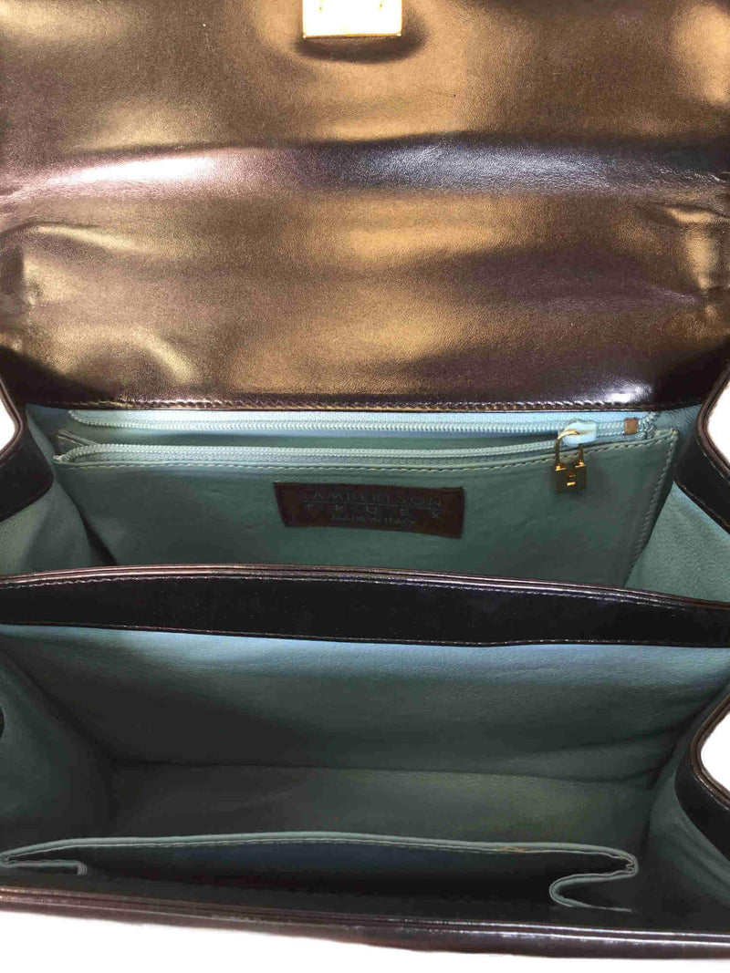 Lambertson Truex Small Top Handle Flap Bag Black-designer resale