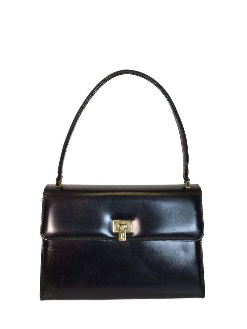 Lambertson Truex Small Top Handle Flap Bag Black-designer resale