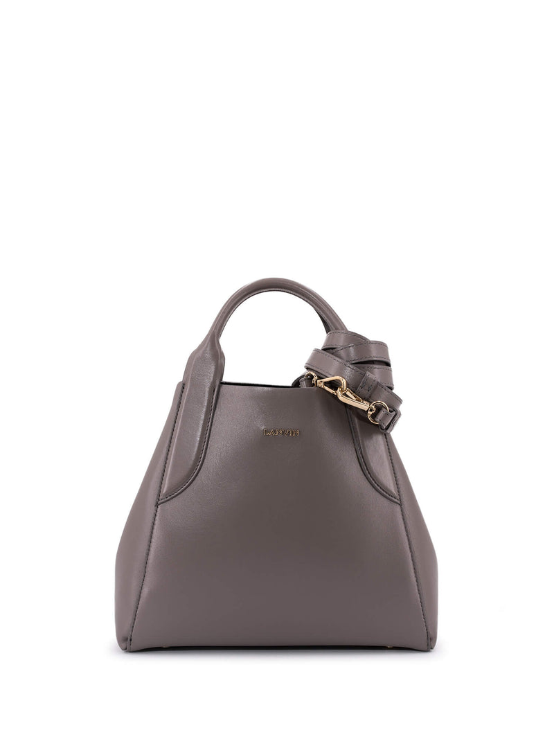 Lanvin Leather Mini Cabas Bag Grey-designer resale