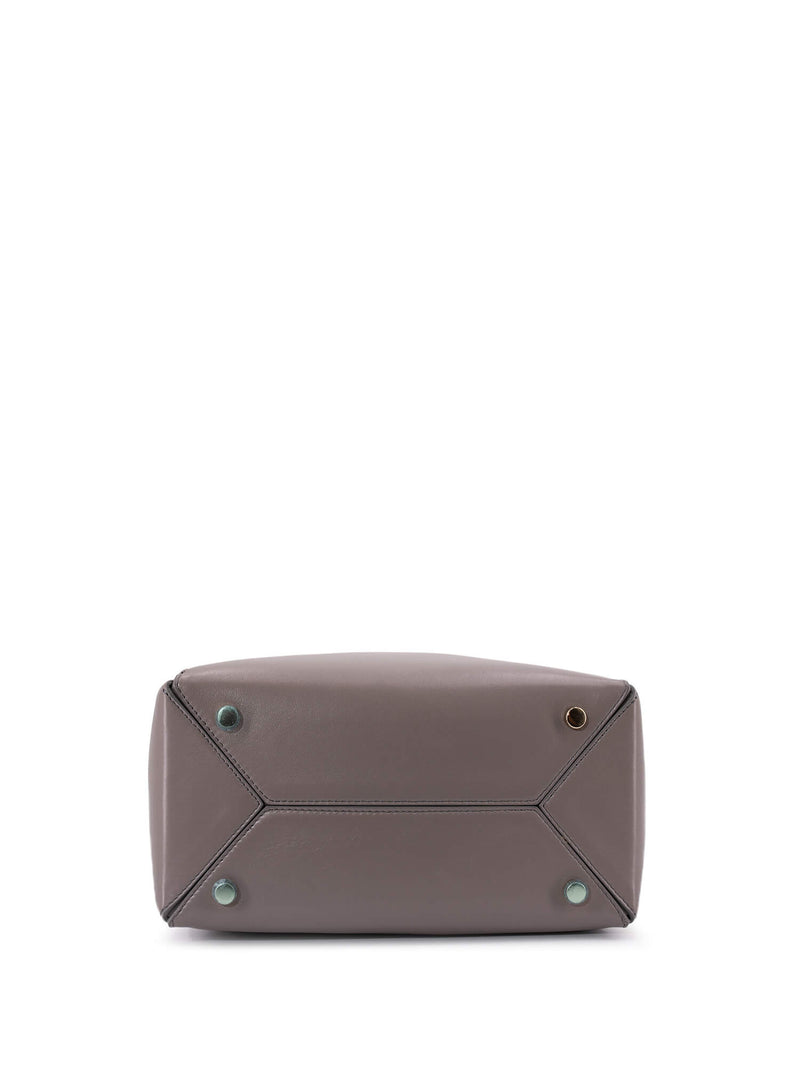 Lanvin Leather Mini Cabas Bag Grey-designer resale