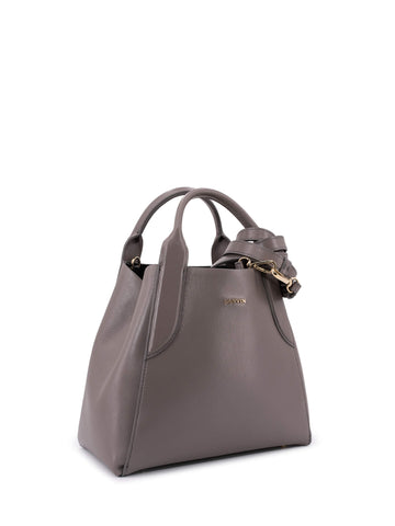 Lanvin Leather Mini Cabas Bag Grey-designer resale