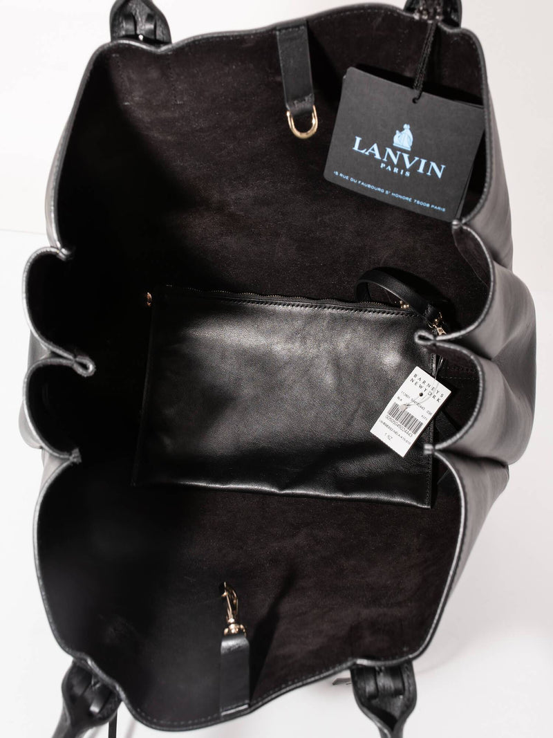 Lanvin Small Shopper Bag Black-designer resale