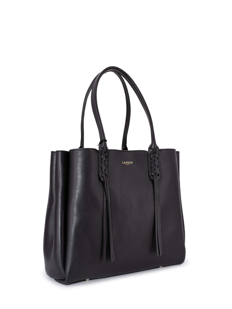 Lanvin Small Shopper Bag Black-designer resale