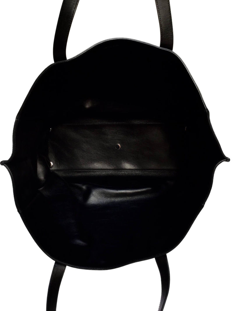 Large Black Suede Leather Studded Tote Bag-designer resale
