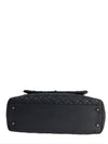 Large Grey Caviar Coco Top Handle Flap Bag Ruthenium Hardware