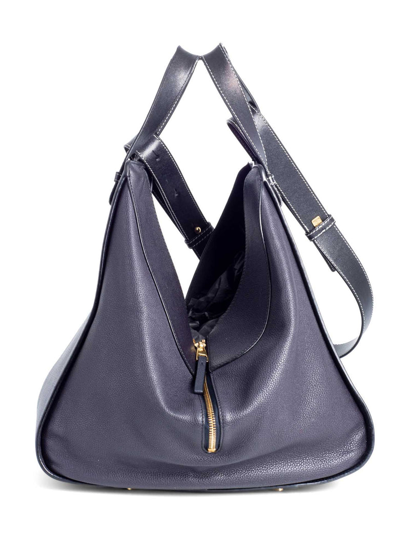 Loewe Leather Hammock Bag Navy Blue-designer resale