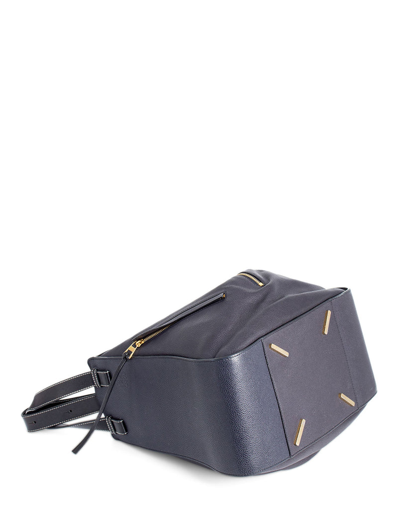 Loewe Leather Hammock Bag Navy Blue-designer resale