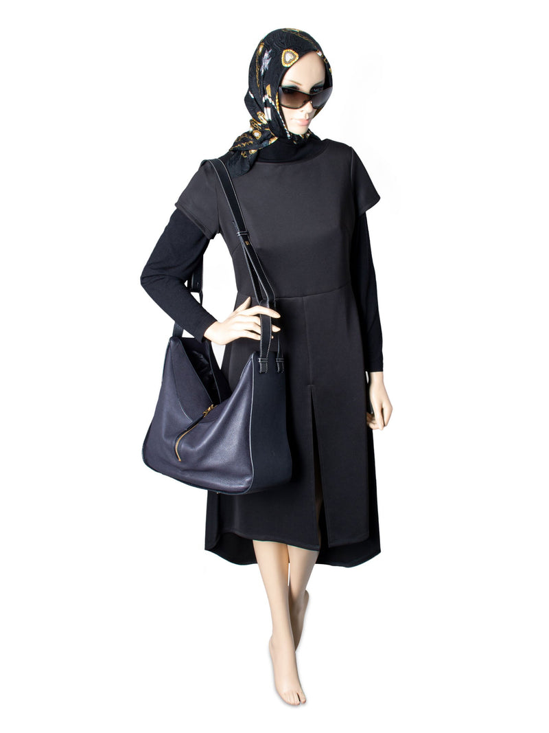 Loewe Leather Hammock Bag Navy Blue-designer resale