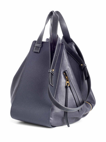 Loewe Leather Hammock Bag Navy Blue-designer resale