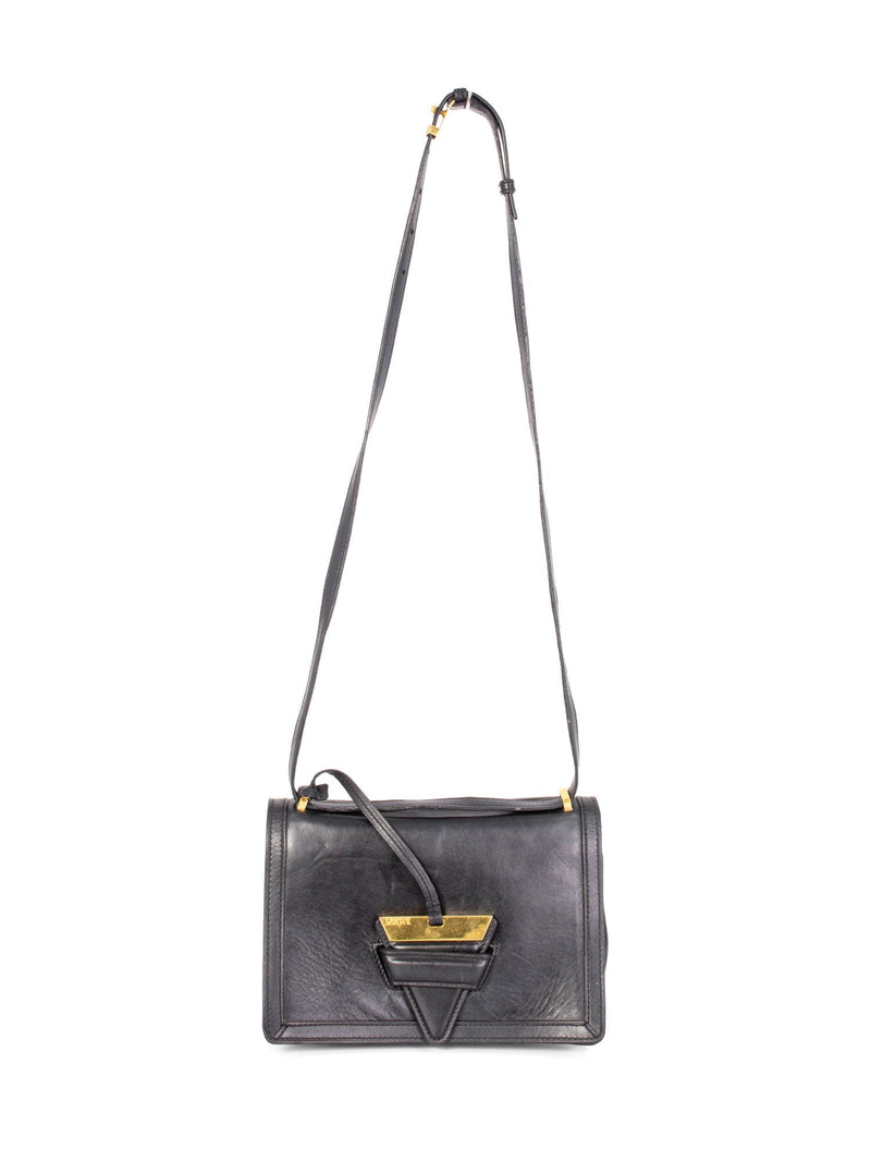 Loewe Leather Medium Barcelona Messenger Bag Black-designer resale