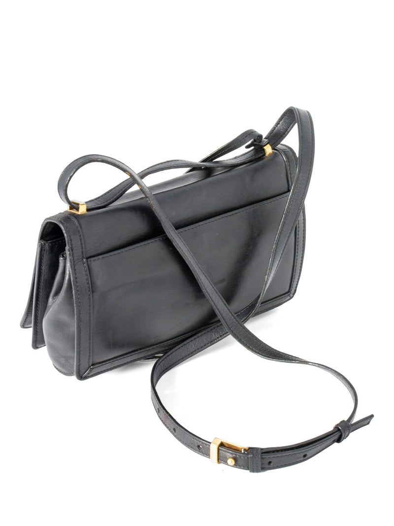 Loewe Leather Medium Barcelona Messenger Bag Black-designer resale