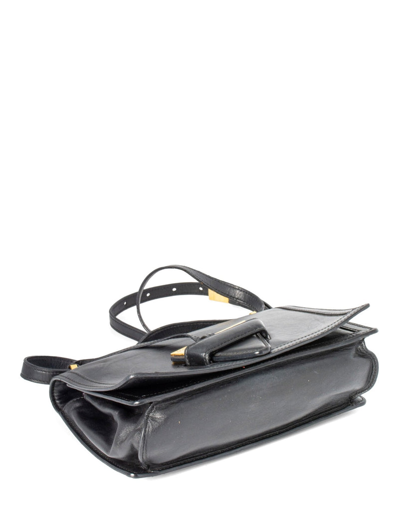 Loewe Leather Medium Barcelona Messenger Bag Black-designer resale