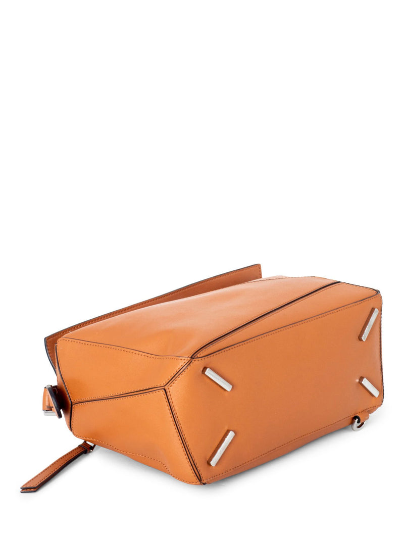 Loewe Leather Puzzle Top Handle Bag Brown-designer resale