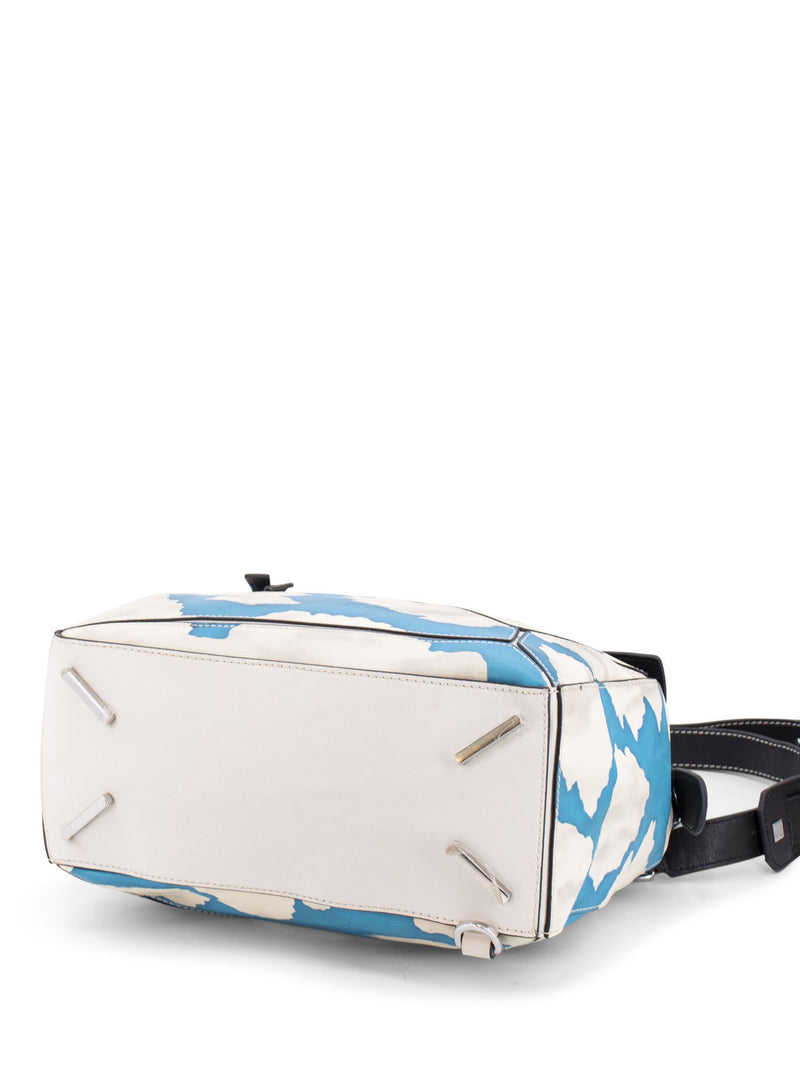 Loewe Leather Sky Print Puzzle Bag Blue Ivory-designer resale