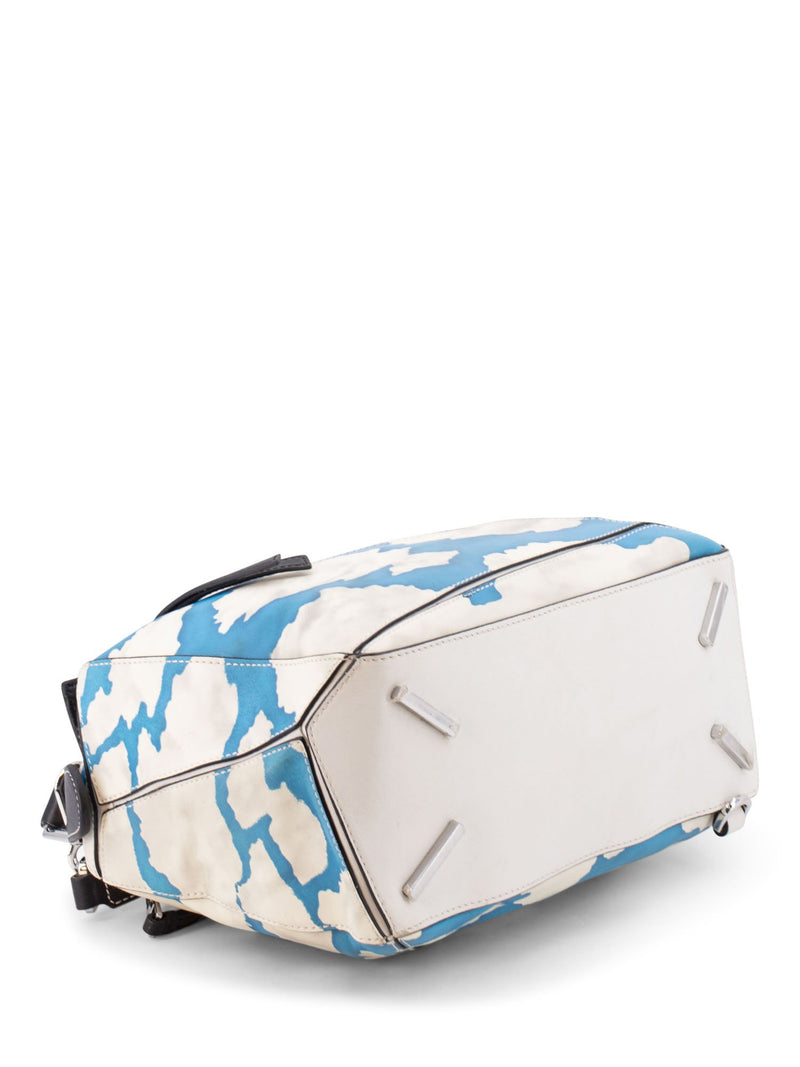 Loewe Leather Sky Print Puzzle Bag Blue Ivory-designer resale