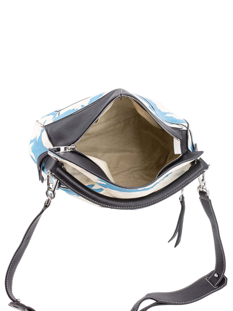 Loewe Leather Sky Print Puzzle Bag Blue Ivory-designer resale