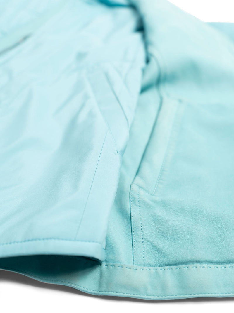 Loro Piana Logo Leather Suede Quilted 2 Piece Vest Jacket Aqua Blue-designer resale