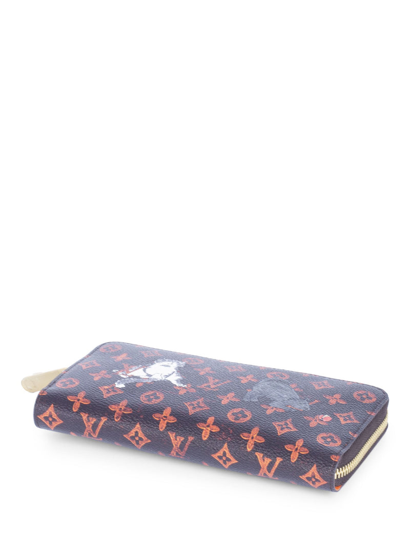 Louis Vuitton Catogram Cats Leather Zip Around Wallet Black-designer resale